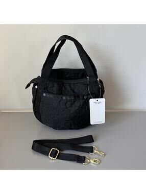 Lesportsac Black Floral Embroidery Small Jenni Crossbody NWT